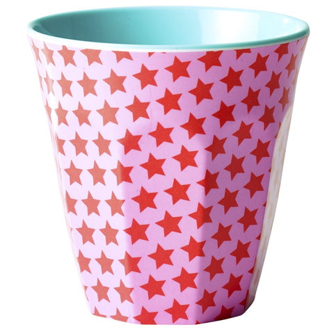 Medium Melamine Cup in Two Tone Star Print