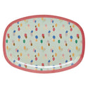 Rectangular Melamine Serving Plate in Painters Print