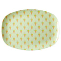 Rectangular Melamine Serving Plate in Ice Cream Print