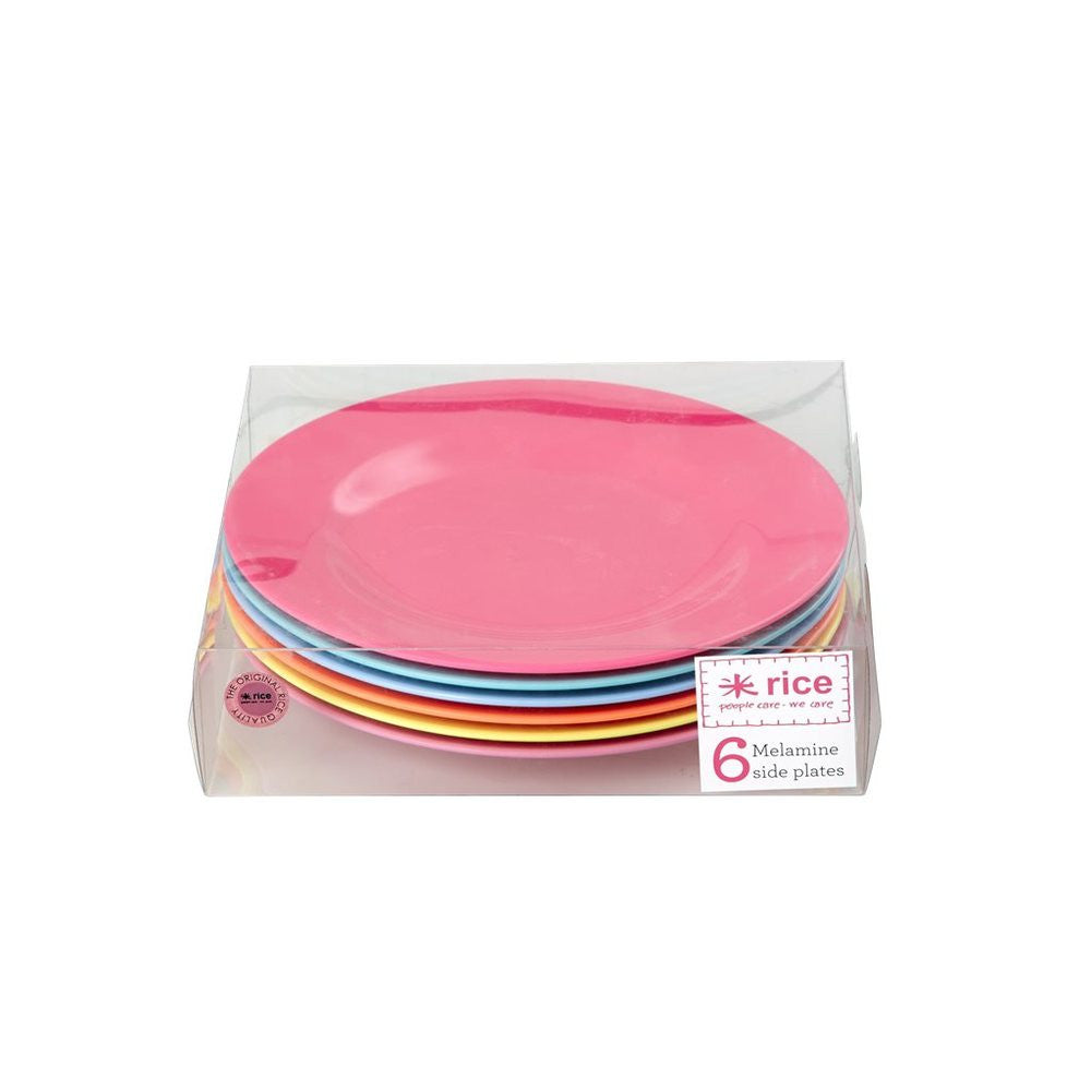 Small Melamine Plates in Neon Colors (6-pack)