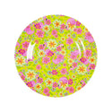 Toddler Small Round Melamine Plate in Flamingo Print