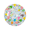 Toddler Small Round Melamine Plate in Little Hen Print