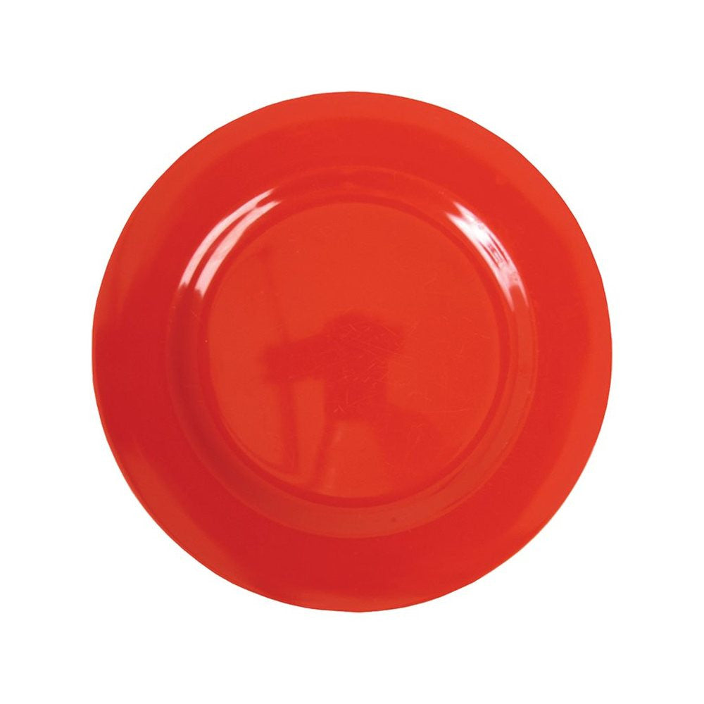 Small Round Melamine Plate in Red