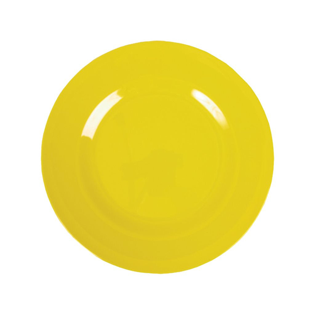 Small Round Melamine Plate in Yellow