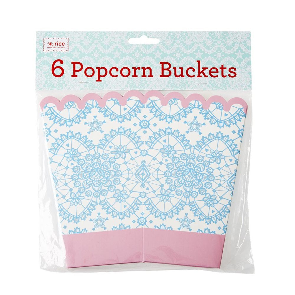 Popcorn Paper Buckets in Assorted Prints