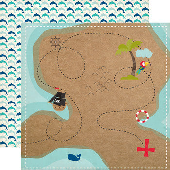 Party Paper Placemat in Pirate Map