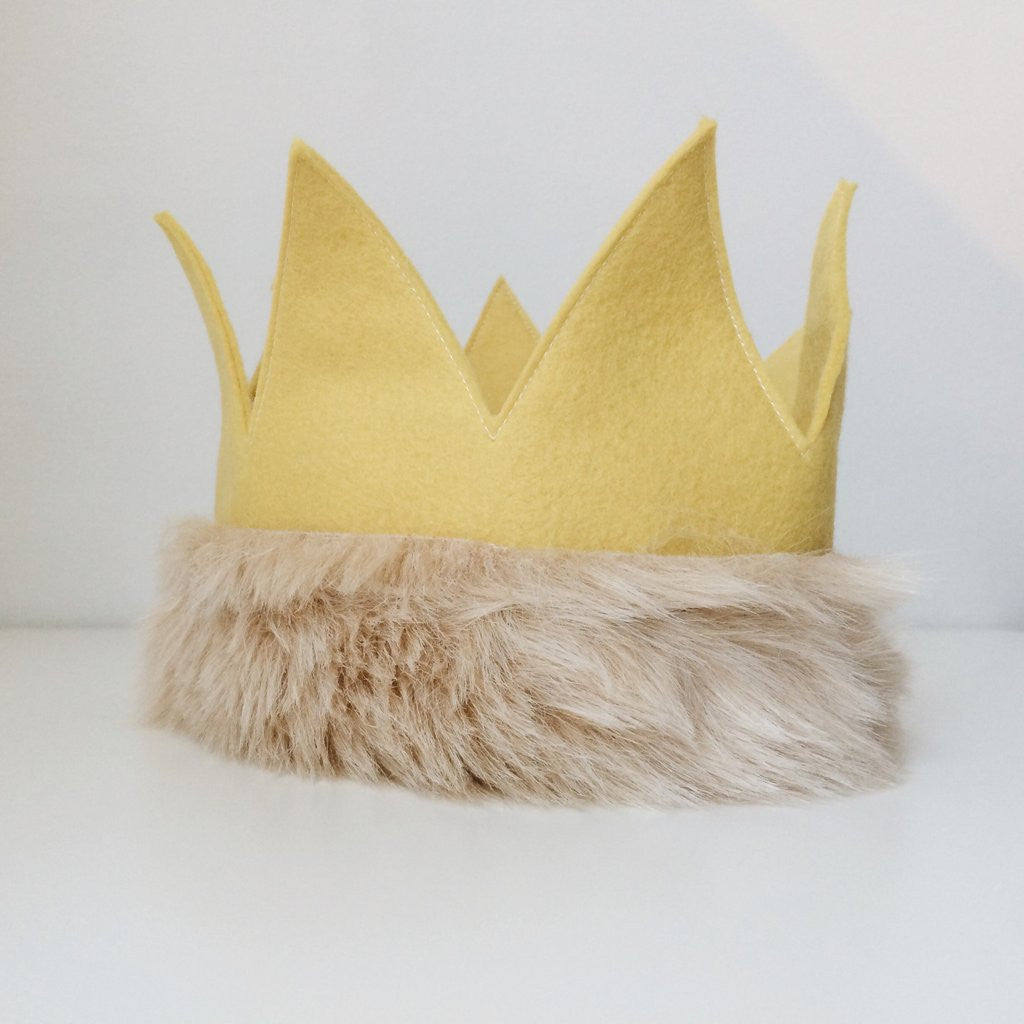 Felt Crown with Fur Trim