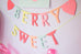 pastel letter garland strawberry party