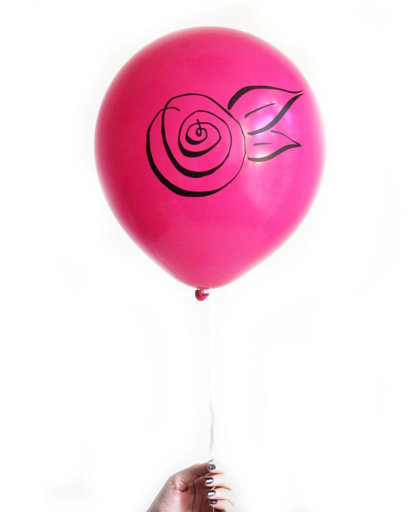 Hand Lettered Balloons in Rosette Magenta (3-pack)