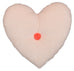 velvet heart shaped pillow light pink