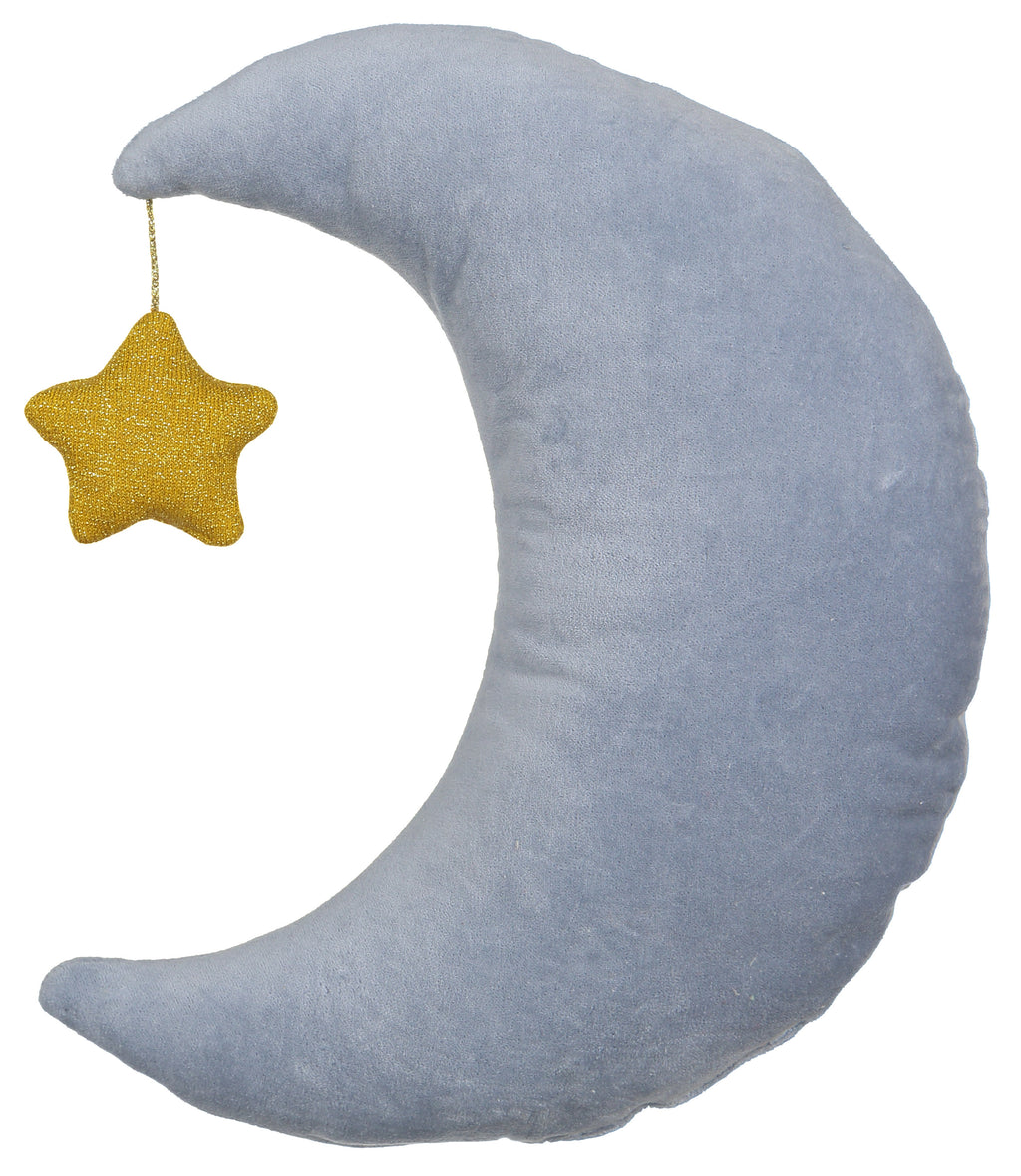 velvet moon and star pillow