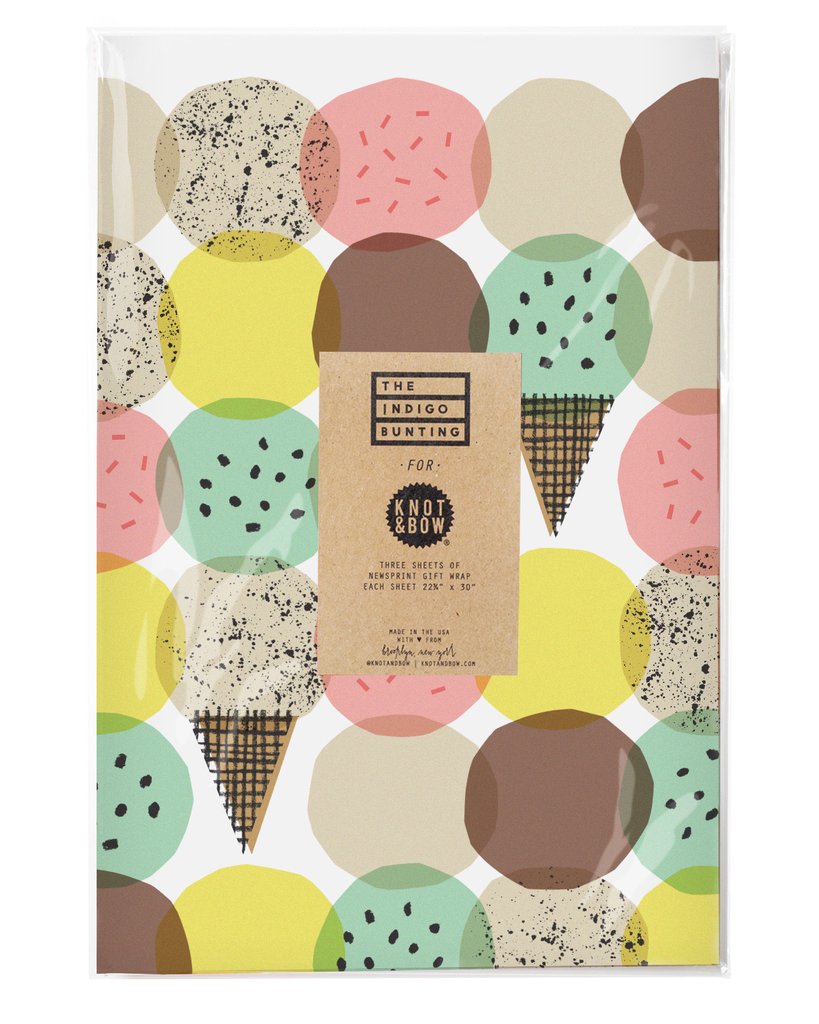 Wrapping Paper in Ice Cream Print